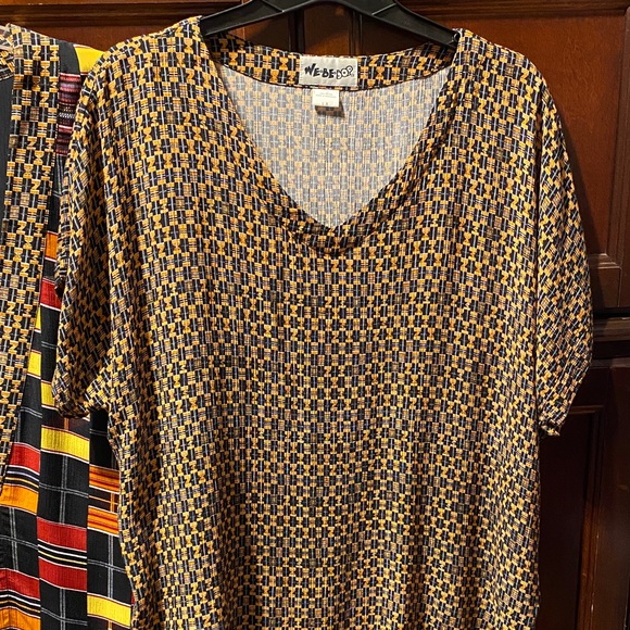 We Be Bop Vintage Colorful Geometric Patterned Cardigan and under top size 1X - Picture 7 of 16